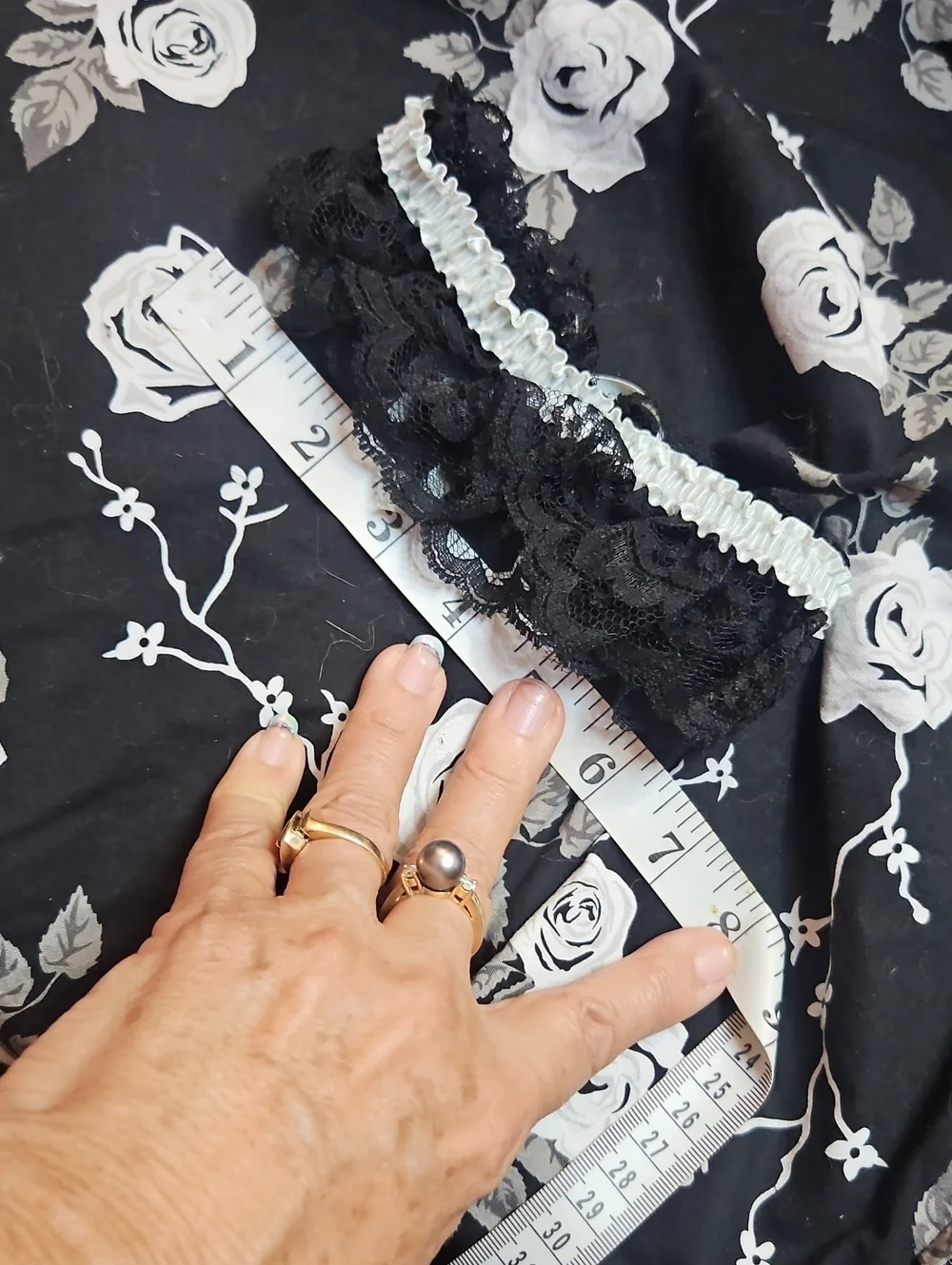 Vintage 90s Lace Trim Satin-Accent Women's Briefs in Black and Pale Mint